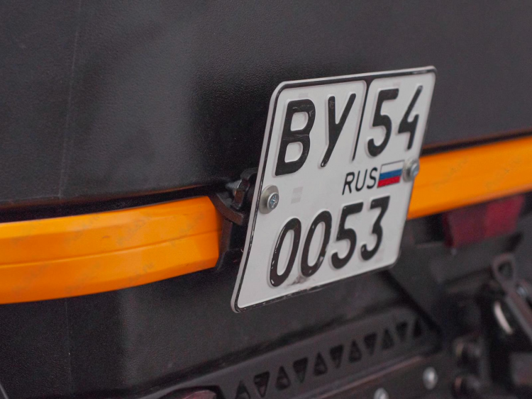 Комплект крепления госномера к багажному профилю снегохода, черный,  50-20-059-poly , арт. 50-20-059-poly,          Полиуретан 