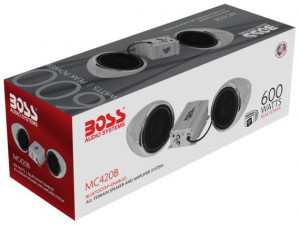 Аудиосистема BOSS для мото. 600W, 3". Выносн. Усилитель (2 колонки), MC420B-al 