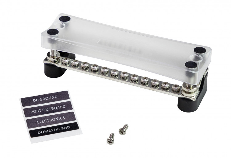 Колодка распределительная электромонтажная с защитной крышкой, 2 планки по 12 контактов, арт. BF427C12P,          Yih Sean  Колодка распределительная электромонтажная с защитной крышкой, 2 планки по 12 контактов, арт. BF427C12P,          Yih Sean