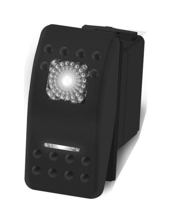 Переключатель двухпозиционный (ON)-OFF 12 в/20А 3р с подсветкой, арт. 4620136057332,          MARINE ROCKET 