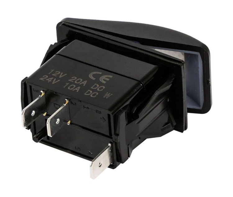 Переключатель двухпозиционный (ON)-OFF 12 в/20А 3р с подсветкой, арт. 4620136057332,          MARINE ROCKET 