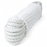 Трос швартовый трех прядный 10мм*9м белый, арт. 115006Р,          ПЕТРОКАНАТ 