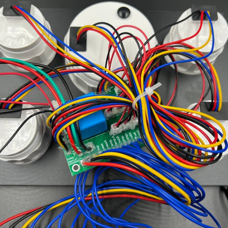 Прибор многофункциональный электронный 5в1 (д.85мм; черный, хромированный ободок) (DEPO), арт. DPM5-7,          DEPO 