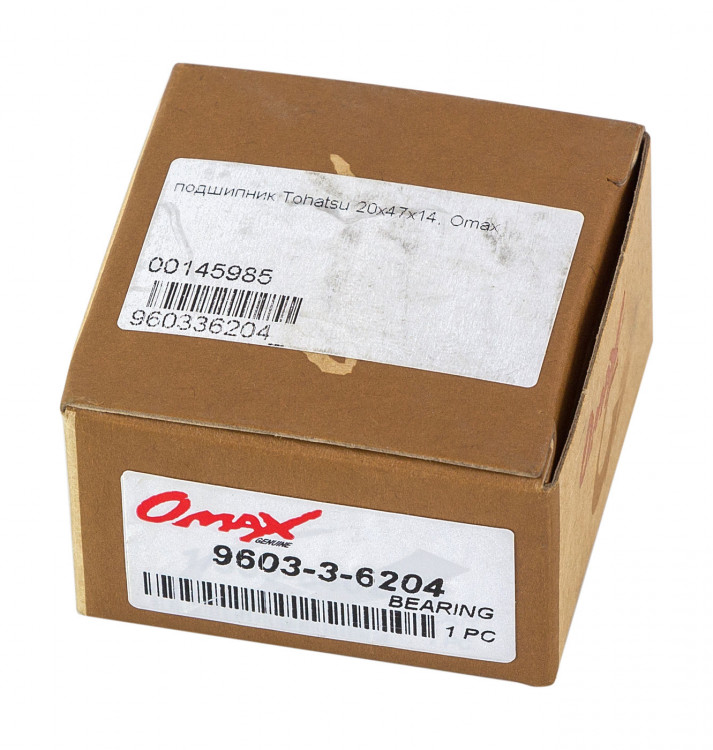 Подшипник 20x47x14, Tohatsu/Mercury 4-9.8, арт. 960336204_OM,          OMAX 