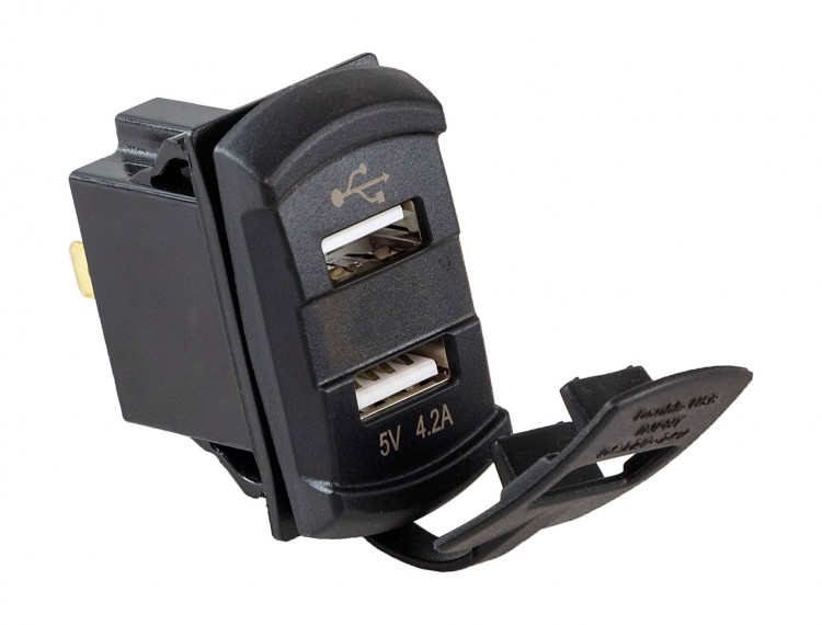 Разъем USB 5В 4.2А и вольтметр для установки совместно с кнопками AES11185X или AES1188X, арт. AES1118SULA013,          AES.Co  Разъем USB 5В 4.2А и вольтметр для установки совместно с кнопками AES11185X или AES1188X, арт. AES1118SULA013,          AES.Co