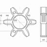 Упругий элемент муфты эскалатора 18ATF OTIS, аналог M752123, GS65, D=135, 33-99-9238-poly 