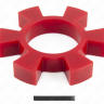 Вставка упругой муфты эластичная (звездочка) 148*75*25,PU54/K65/красный,с отверстием, 6 лучей трапециевидной формы, 33-01-1254-poly , арт. 33-01-1254-poly, Полиуретан Вставка упругой муфты эластичная (звездочка) 148*75*25,PU54/K65/красный,с отверстием, 6 лучей трапециевидной формы, 33-01-1254-poly , арт. 33-01-1254-poly, Полиуретан