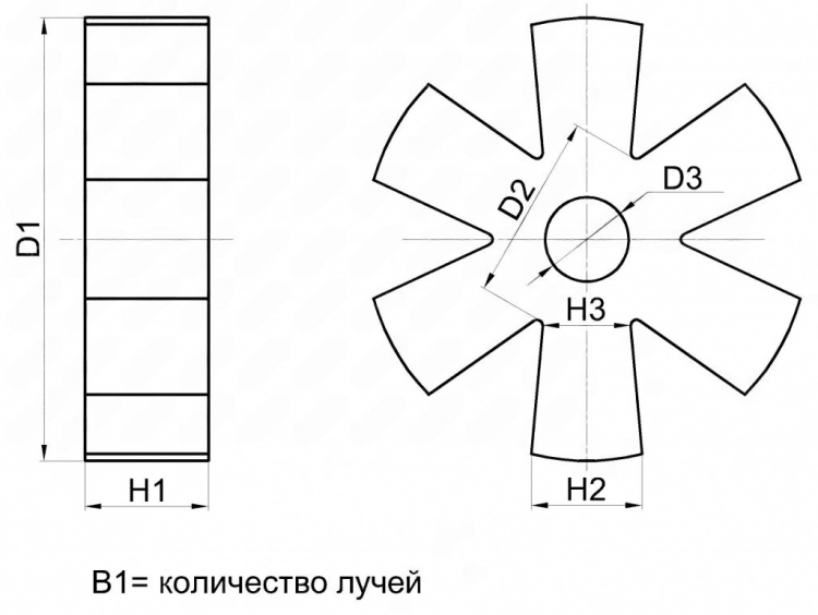 Вставка упругой муфты эластичная (звездочка) 148*75*25,PU54/K65/красный,с отверстием, 6 лучей трапециевидной формы, 33-01-1254-poly , арт. 33-01-1254-poly,          Полиуретан 