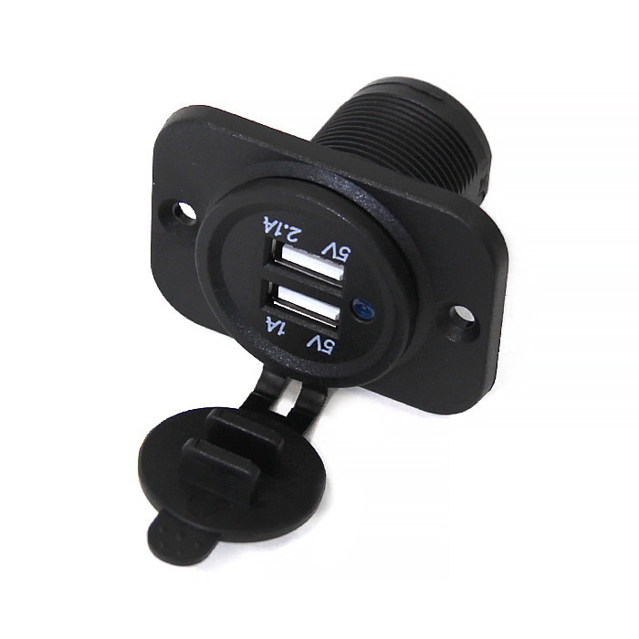 Панель с двойным USB разъемом и подсветкой NEKEKE 12-24V, прямоуг., фронт., арт. DS2113,          NEKEKE  Панель с двойным USB разъемом и подсветкой NEKEKE 12-24V, прямоуг., фронт., арт. DS2113,          NEKEKE