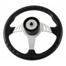 Рулевое колесо SKIPPER обод черный, спицы серебряные д. 350 мм 