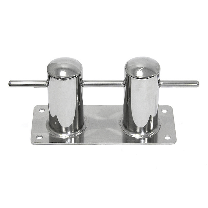 Кнехт двойной 60 мм с основанием, арт. 020206T,          Техномарин 