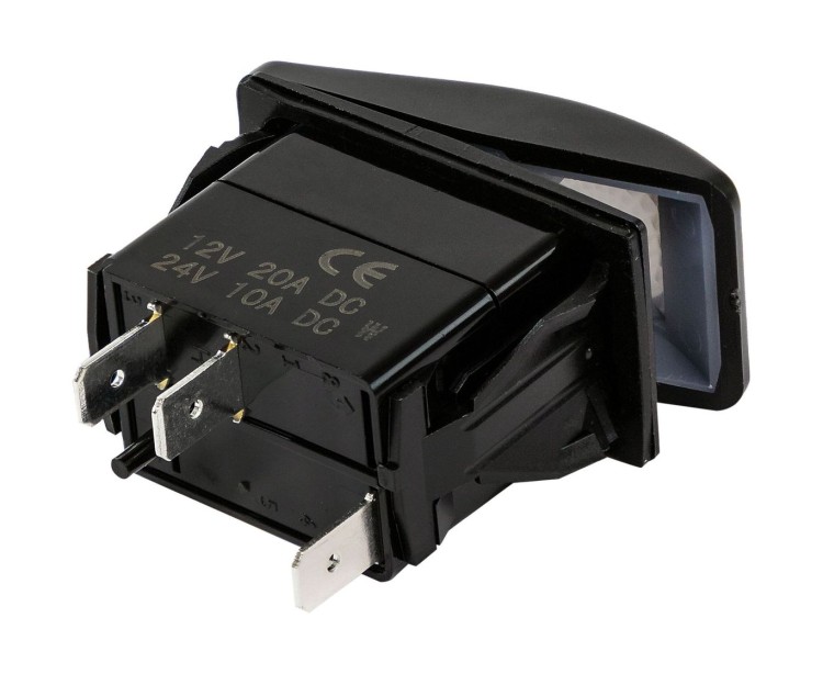 Переключатель двухпозиционный ON-OFF 12В/20А 3р с подсветкой, арт. 4620136057295,          MARINE ROCKET 