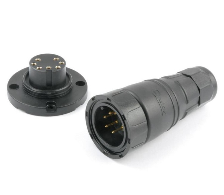 Разъем водонепроницаемый, IP67, 12A, 6 контактов, арт. 10236254,          Quick 