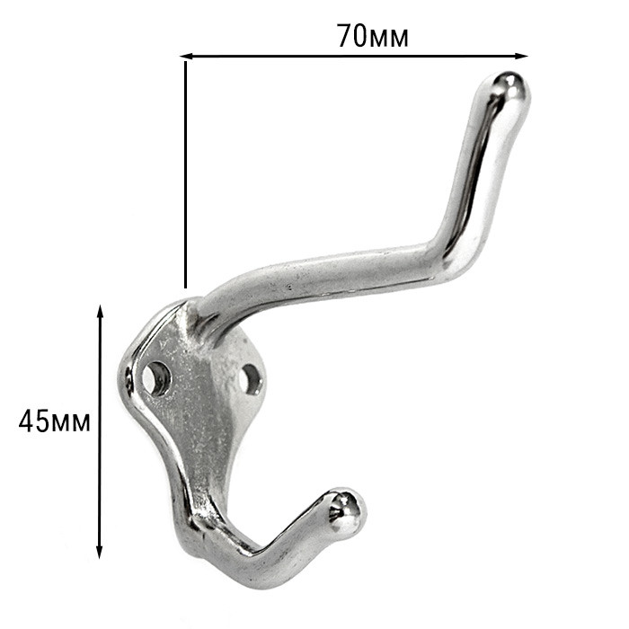 Крючок для одежды 70х45мм сталь 