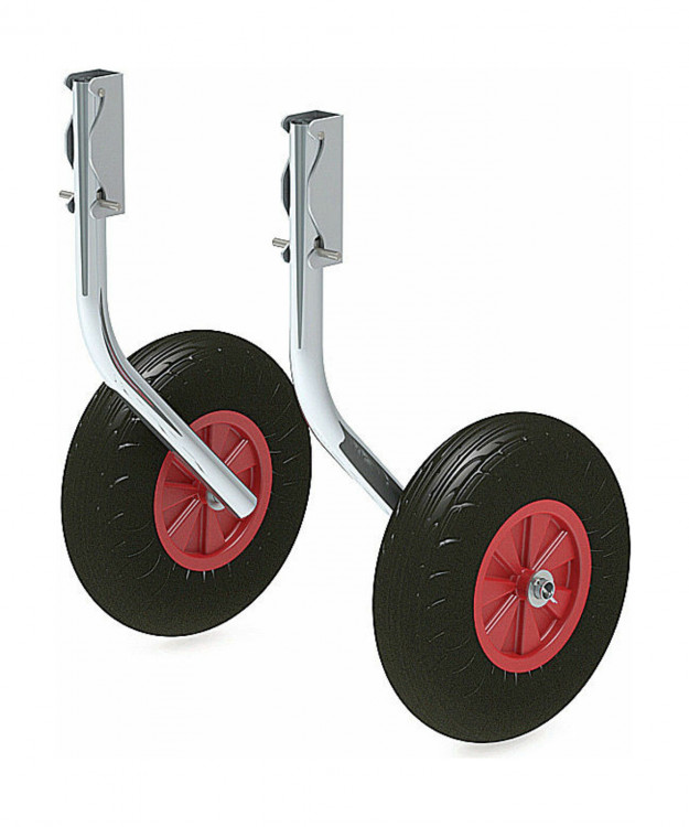 Колеса транцевые для надувной лодки, быстросъёмные  усиленных, D330 мм Zn (комплект), арт. 060218T,          Техномарин 