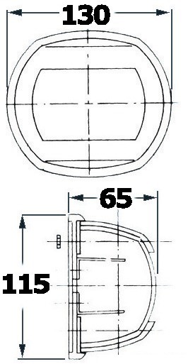 Бортовой огонь Maxi 20, красный, арт. 10242407,          Osculati 