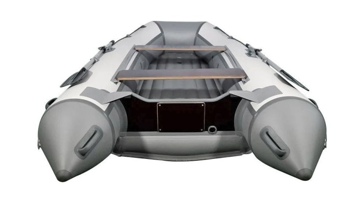 Надувная лодка ПВХ, RiverBoats RB 350 НДНД, серо-оранжевый, арт. RB350NDGO,          RiverBoats 