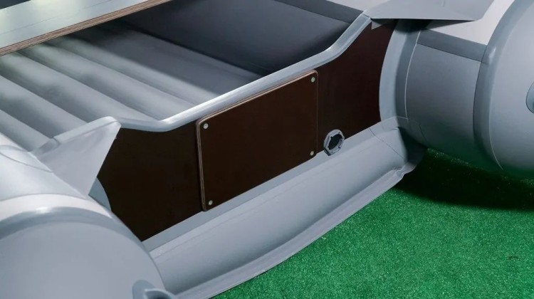 Надувная лодка ПВХ, RiverBoats RB 350 НДНД, серо-оранжевый, арт. RB350NDGO,          RiverBoats 