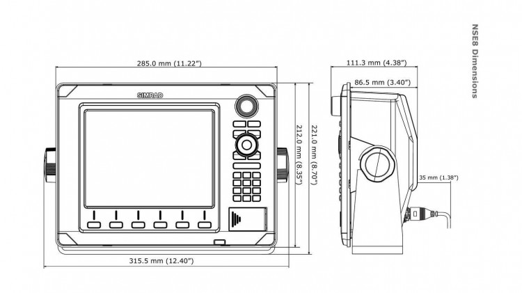Картплоттер SIMRAD NSE8, арт. AA010200,          SIMRAD 