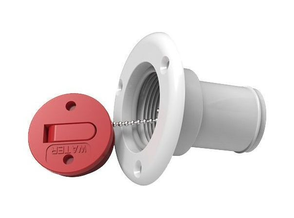 Горловина заливная для воды, пластиковая, белая, под шланг 38 мм, арт. SFCW101,          SeaFlo 