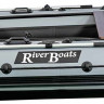 Надувная лодка ПВХ, RiverBoats RB 410 НДНД, серо-оранжевый 