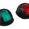 Огни ходовые 87х99 мм комплект (красный, зеленый), черный, LED, 12-24 В (упаковка из 8 шт.) 
