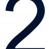 Знак номера 2, синий 