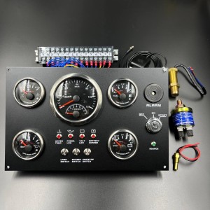 Прибор многофункциональный электронный 6в1 (д.85мм; черный, хромированный ободок) (DEPO)