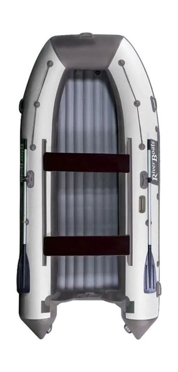 Надувная лодка ПВХ, RiverBoats RB 370 НДНД, серо-белый, арт. RB370NDGW,          RiverBoats 