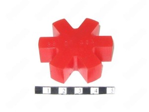 Вставка упругой муфты эластичная (звездочка) 50*15 , без отверстия, 6 лучей прямоугольной формы , 33-01-464-poly 