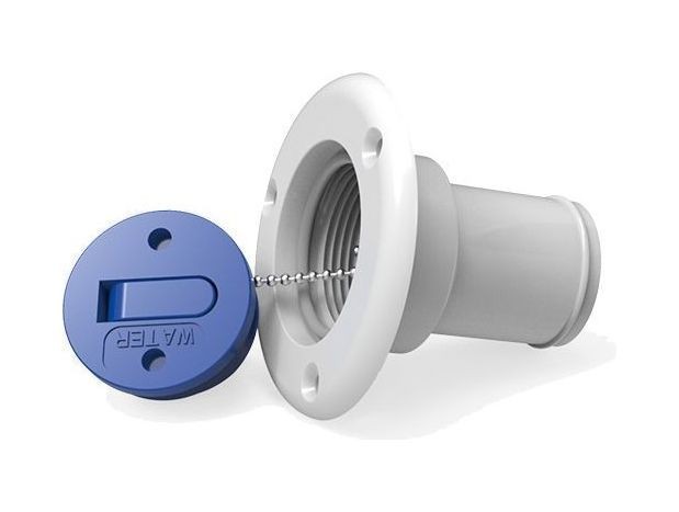 Горловина заливная для воды, пластиковая, черная, под шланг 38 мм, арт. SFCW201,          SeaFlo 