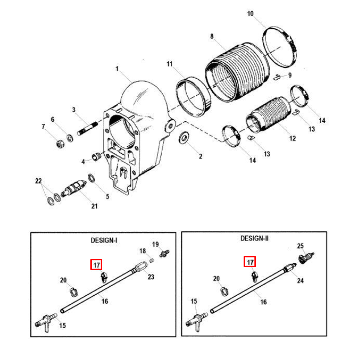Фиксатор (скоба пластиковая) MERCRUISER ALPHA/BRAVO (54-12994) (Quicksilver), арт. 12994,          MERCURY 