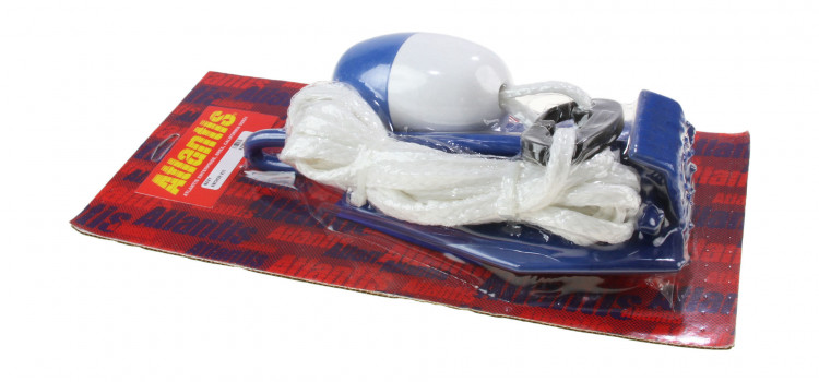 Якорь Дэнфорта 1 кг в пластиковой оболочке с веревкой 4,5 м и поплавком, арт. A2382,          Atlantis  Якорь Дэнфорта 1 кг в пластиковой оболочке с веревкой 4,5 м и поплавком, арт. A2382,          Atlantis