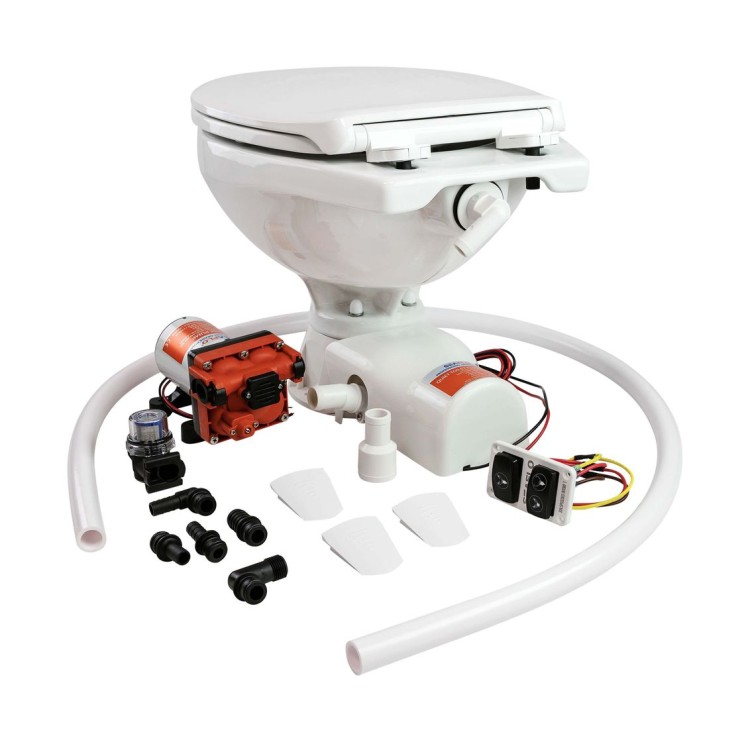 Унитаз электрический 12 В, SeaFlo, арт. SFMTE104R,          SeaFlo 