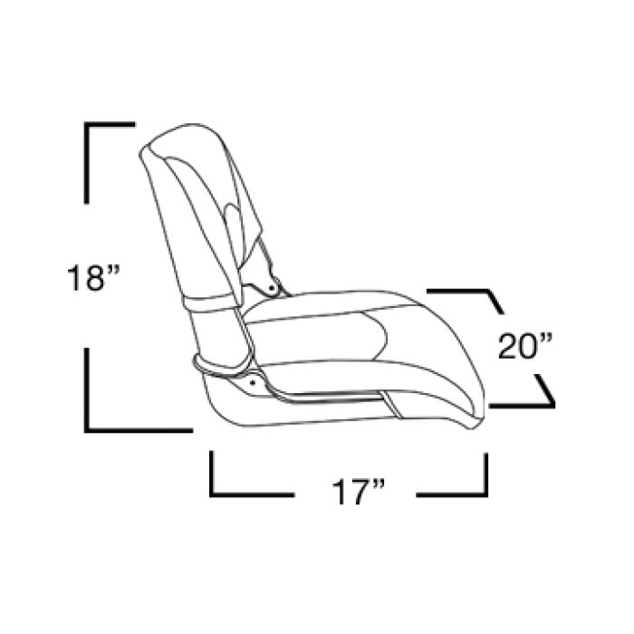 Сиденье мягкое складное Skipper, сине-серое, арт. 1061019,          Springfield 