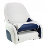 Кресло с болстером Ocean Flip Up, обивка белый/синий винил, арт. 13127-MR, MARINE ROCKET Кресло с болстером Ocean Flip Up, обивка белый/синий винил, арт. 13127-MR, MARINE ROCKET