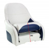 Кресло с болстером Ocean Flip Up, обивка белый/синий винил, арт. 13127-MR, MARINE ROCKET Кресло с болстером Ocean Flip Up, обивка белый/синий винил, арт. 13127-MR, MARINE ROCKET