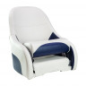 Кресло с болстером Ocean Flip Up, обивка белый/синий винил, арт. 13127-MR, MARINE ROCKET Кресло с болстером Ocean Flip Up, обивка белый/синий винил, арт. 13127-MR, MARINE ROCKET