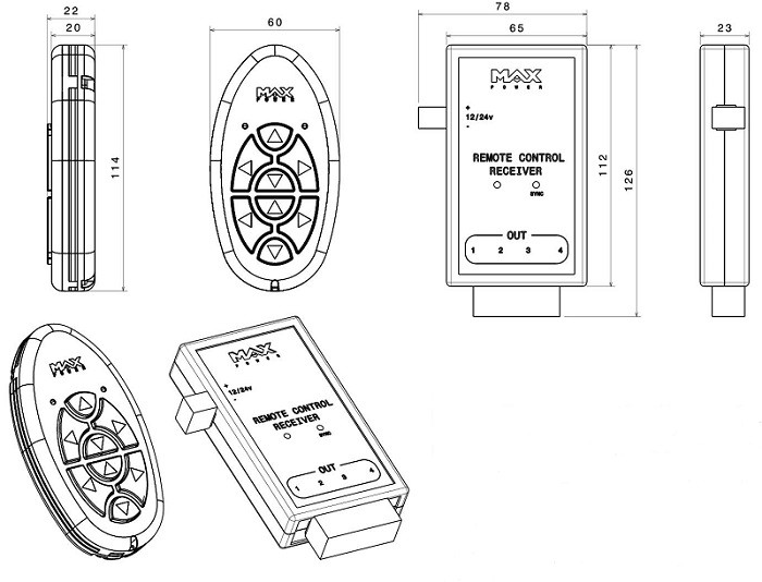 Беспроводной пульт управления подруливающими устройствами Max Power, арт. 312973,          MAXPOWER  Беспроводной пульт управления подруливающими устройствами Max Power, арт. 312973,          MAXPOWER