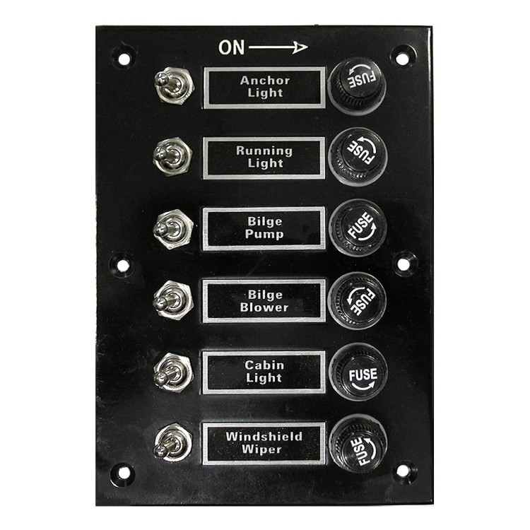 Панель выключателей с предохранителями, 6 тумблеро, арт. 10006049,          TMC 