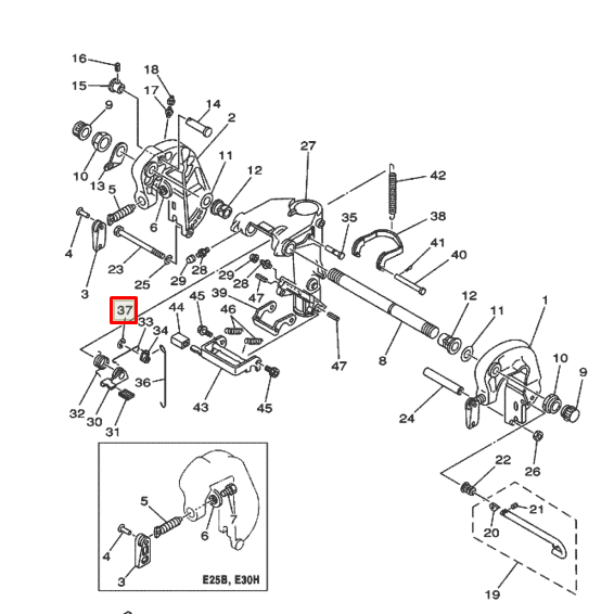 Кольцо стопорное Yamaha 9,9-30 (YUELANG), арт. 99080-05600-K,          TAIZHOU YUELANG POWER TECHNOLOGY 