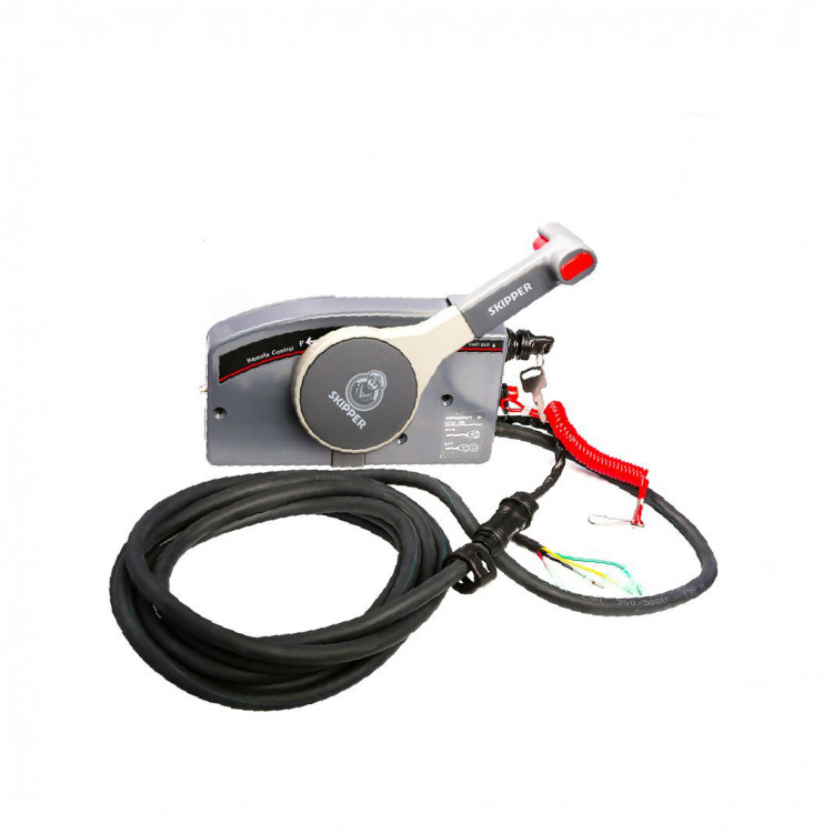 Пульт ДУ  для Yamaha 703, без кнопки гидроподъема, фишка на 7 пинов, толкает газ, арт. SK703-48230-14-P-ts,          Skipper 