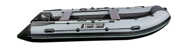 Надувная лодка ПВХ, RiverBoats RB 390 НДНД, серо-белый, арт. RB390NDGW,          RiverBoats 