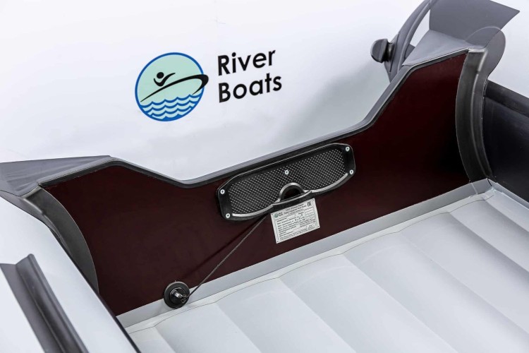 Надувная лодка ПВХ, RiverBoats RB 390 НДНД, серо-белый, арт. RB390NDGW,          RiverBoats 