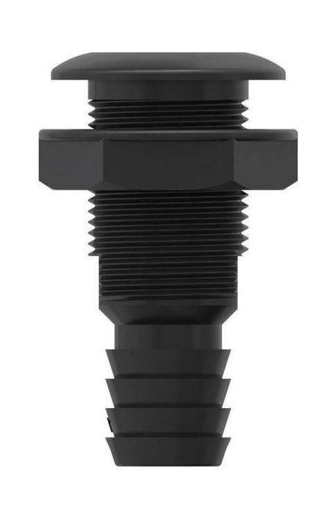 Разъем водосброса пластиковый под шланг 29 мм, черный, арт. SFDS2112501,          SeaFlo 