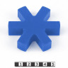 Вставка упругой муфты эластичная (звездочка) 67*15, M87/синий, без отверстия, 6 лучей прямоугольной формы, 33-01-466-poly  