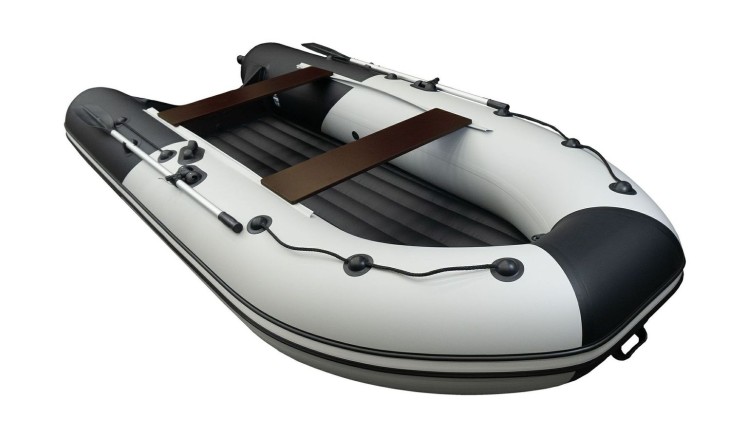 Надувная лодка ПВХ, Ривьера Компакт 3600 НДНД Комби, бронь, светло-серый/графит, арт. 00199117,  