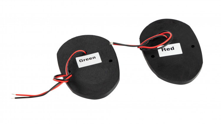 Огни ходовые светодиодные, черный корпус, комплект, арт. 00331,          AAA 