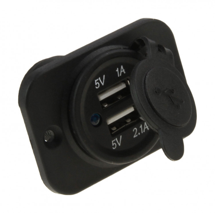 Разъем USB 5В 3.1А на панели, арт. AES1118SU113,          AES.Co  Разъем USB 5В 3.1А на панели, арт. AES1118SU113,          AES.Co