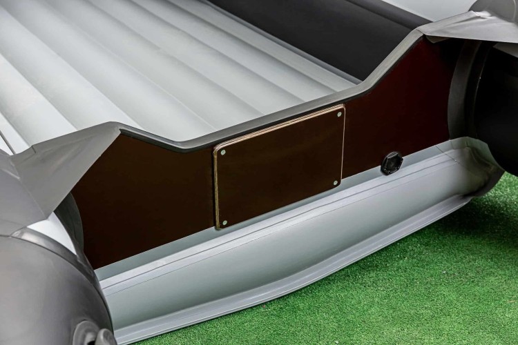 Надувная лодка ПВХ, RiverBoats RB 390 НДНД, черно-серый, арт. RB390NDBG,          RiverBoats 